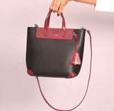 Black & Maroon Tote Bag